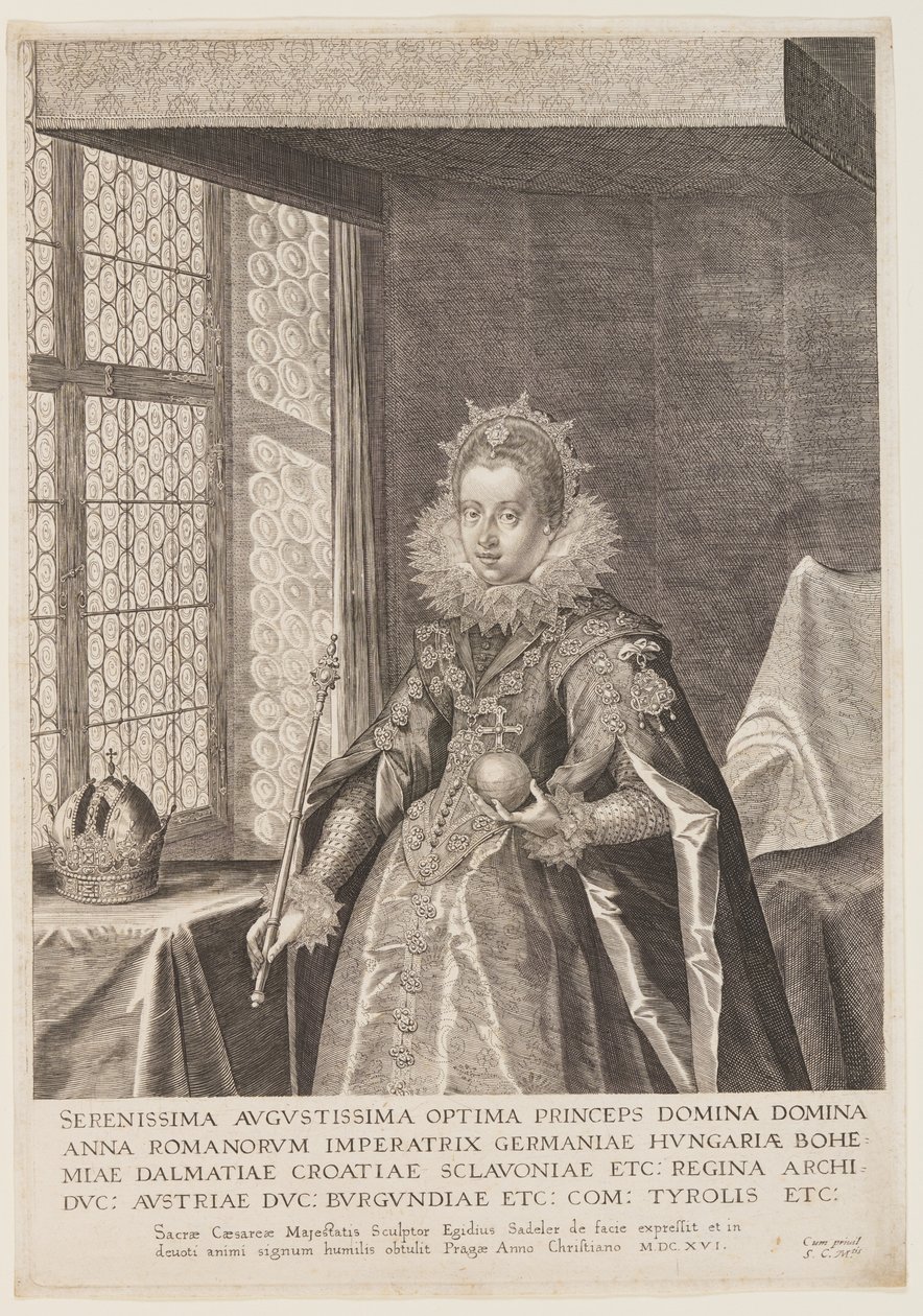 Anna, Wife of Emperor Matthias by Aegidius Sadeler II
