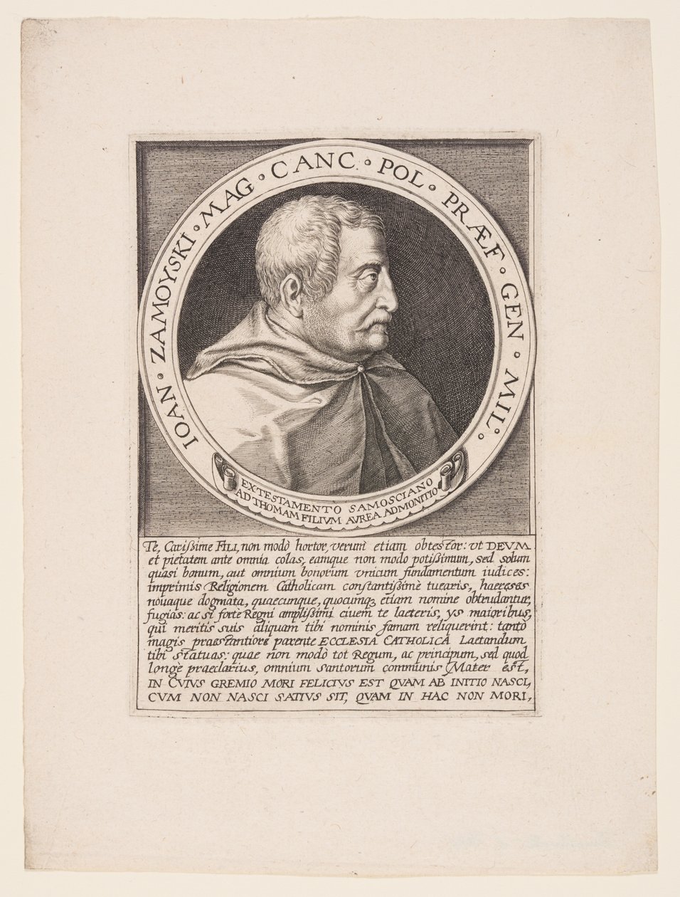 Jan Zamoyski, Polish Nobleman, Great Crown Chancellor by Aegidius Sadeler II