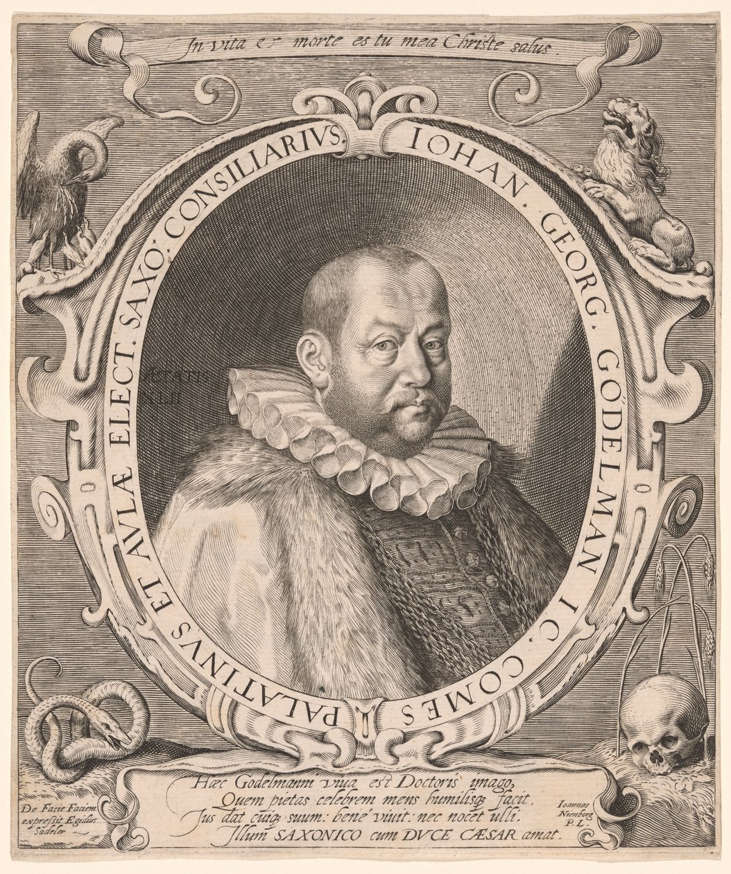 Johann Georg von Gödelmann, Law Professor, Diplomat by Aegidius Sadeler II