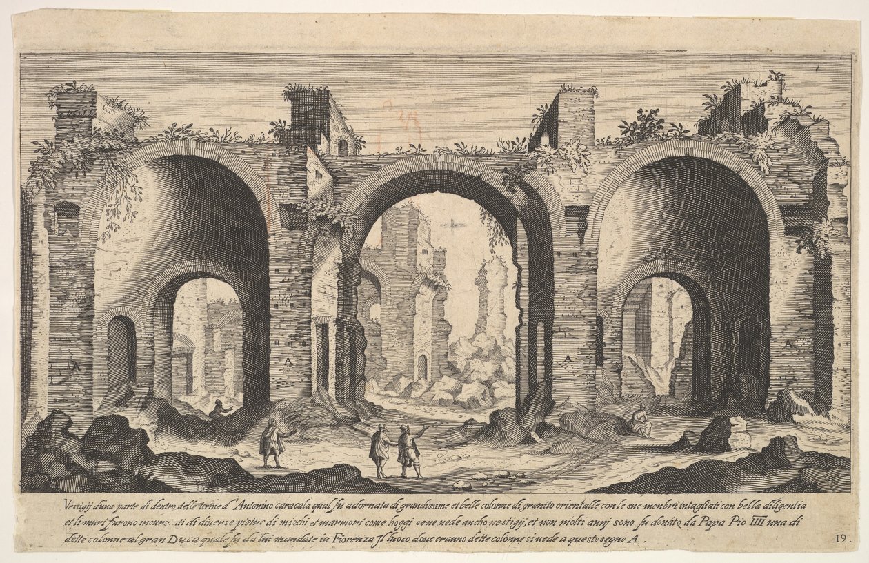 View of the Baths of Caracalla by Aegidius Sadeler II