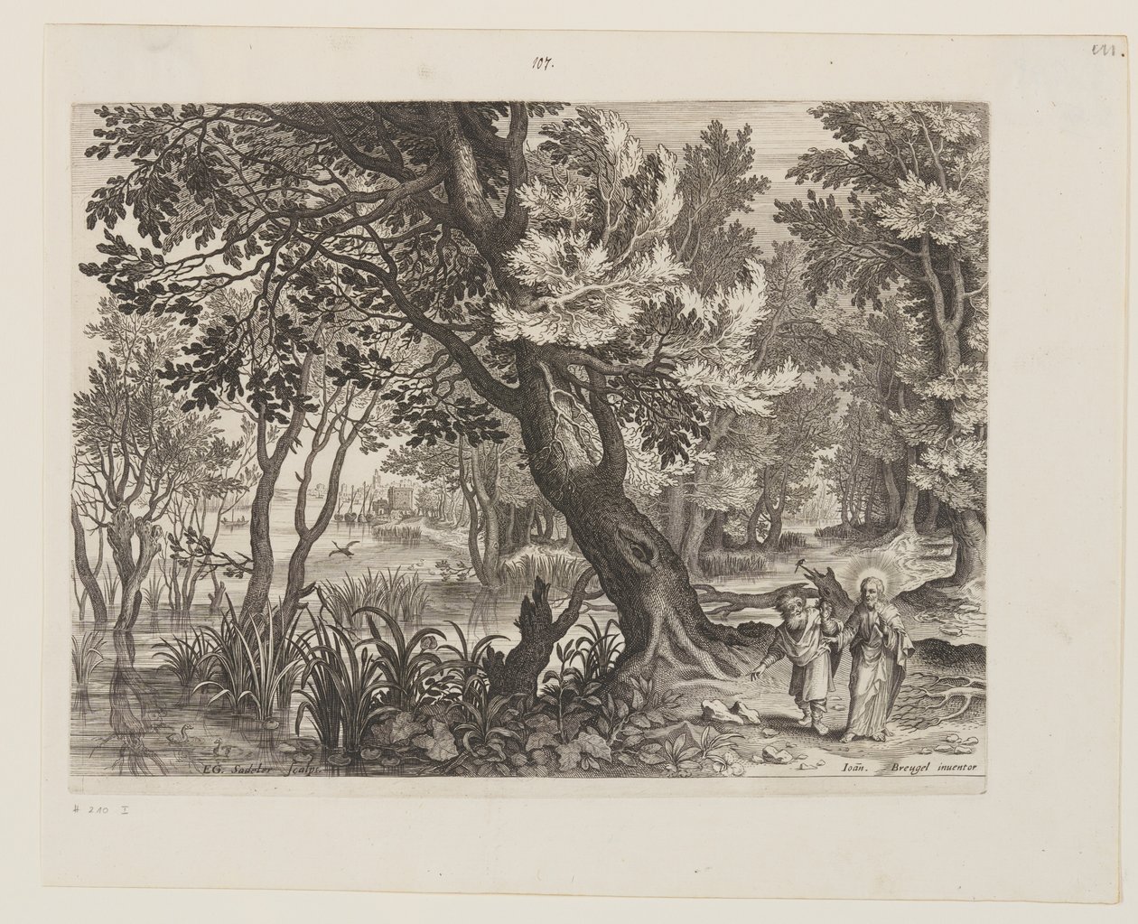 Riverscape with The Temptation of Christ by Aegidius Sadeler II