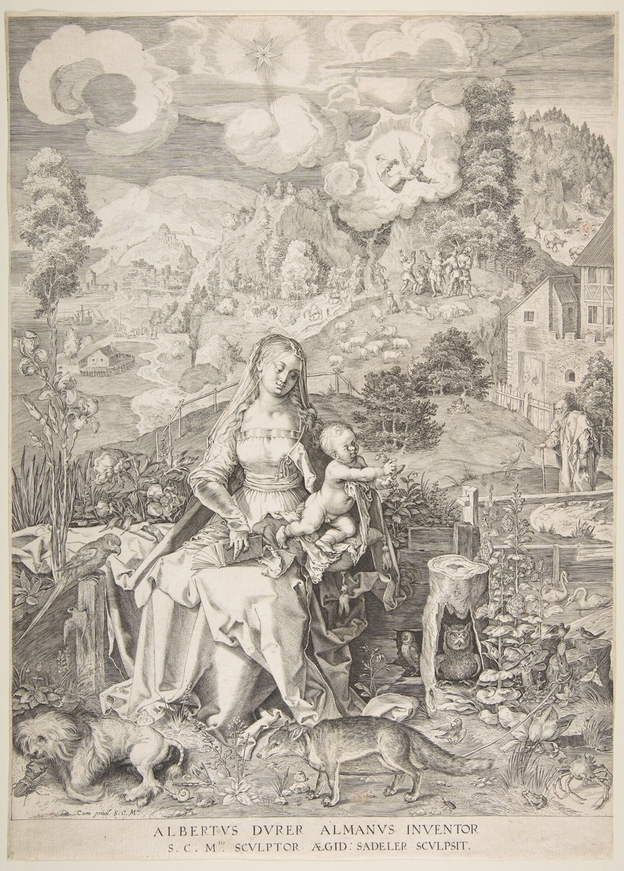 Virgin and Child in a Landscape by Aegidius Sadeler II