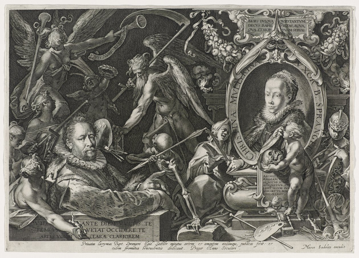 Bartholomaeus Spranger and His Wife, Christina Muller by Aegidius Sadeler or Saedeler