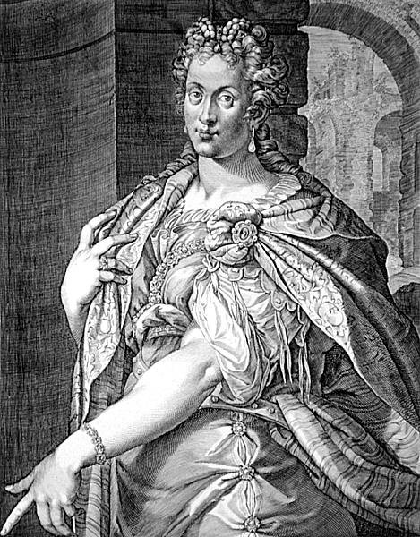 Flavia Domicilla wife of Vespasian by Aegidius Sadeler or Saedeler