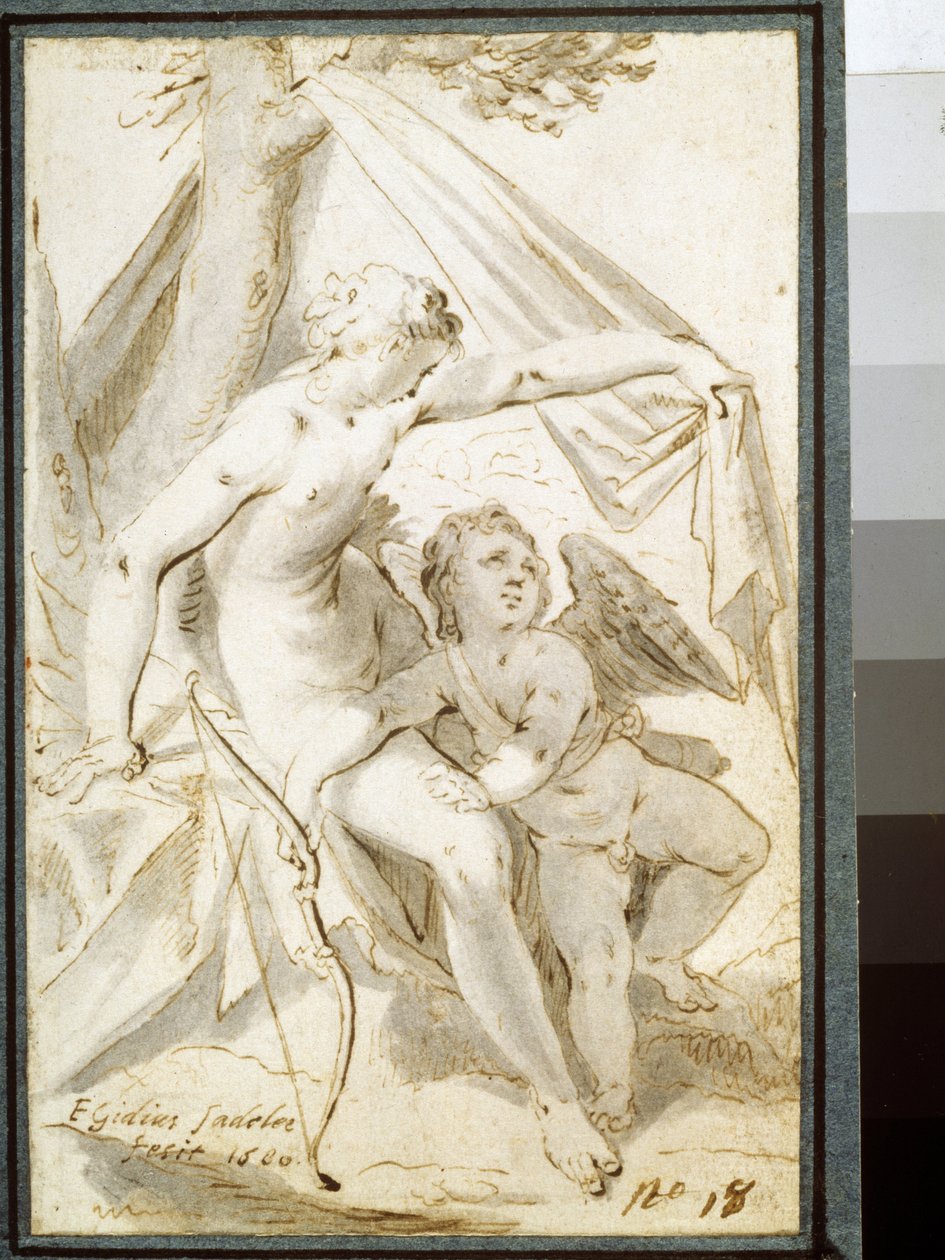 Venus and Cupid by Aegidius Sadeler or Saedeler