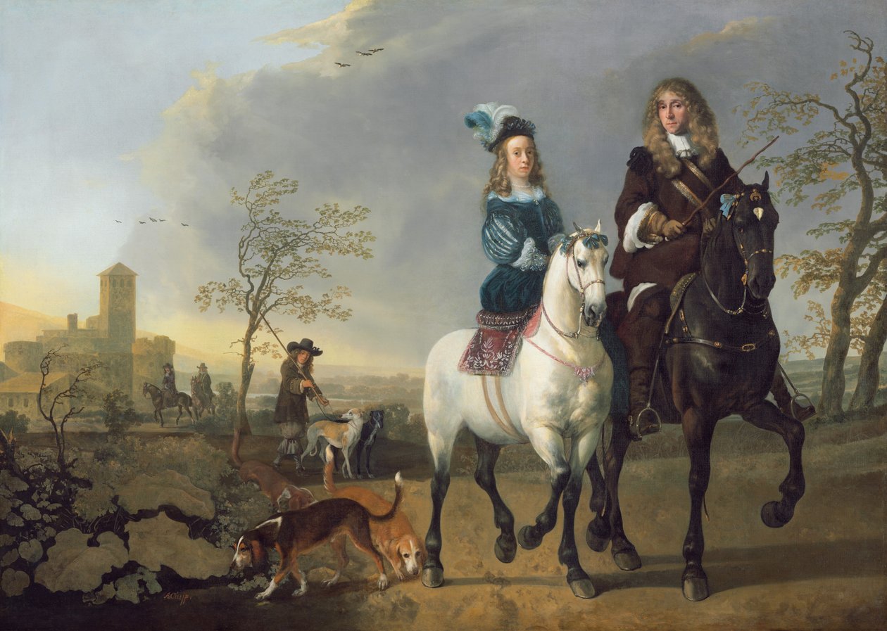 Lady and Gentleman on Horseback by Aelbert Cuyp