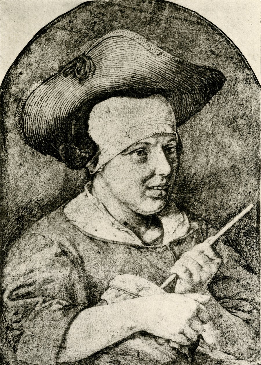 Woman with Straw Hat and Rommelpot by Aert Cosyn