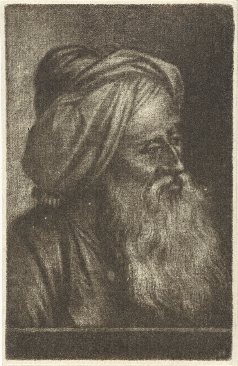Bust of a Man with Turban by Aert Schouman