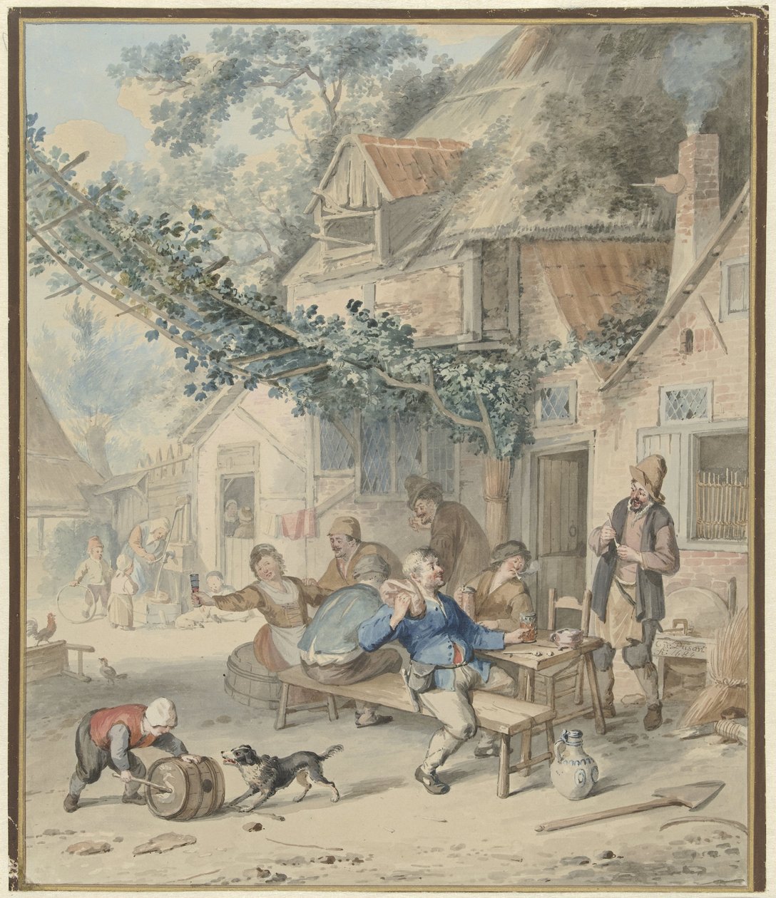 Merry Company at an Inn by Aert Schouman