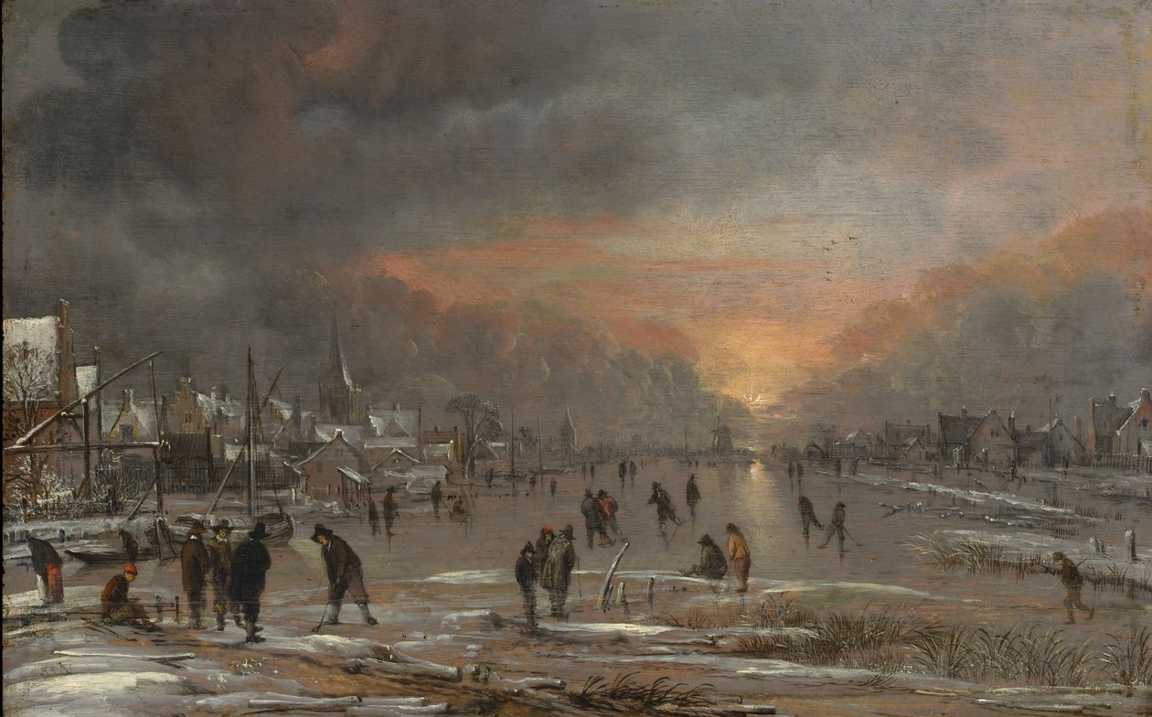 Sports on a Frozen River by Aert van der Neer