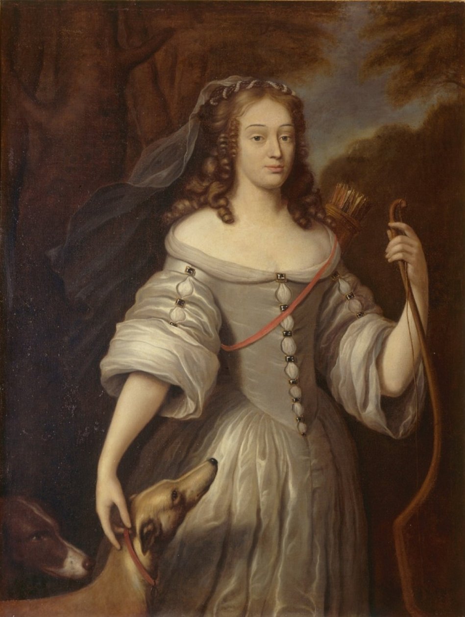 Portrait of Louise-Françoise de La Baume Le Blanc, Duchess of La Vallière as Diana by After Claude Lefèbvre