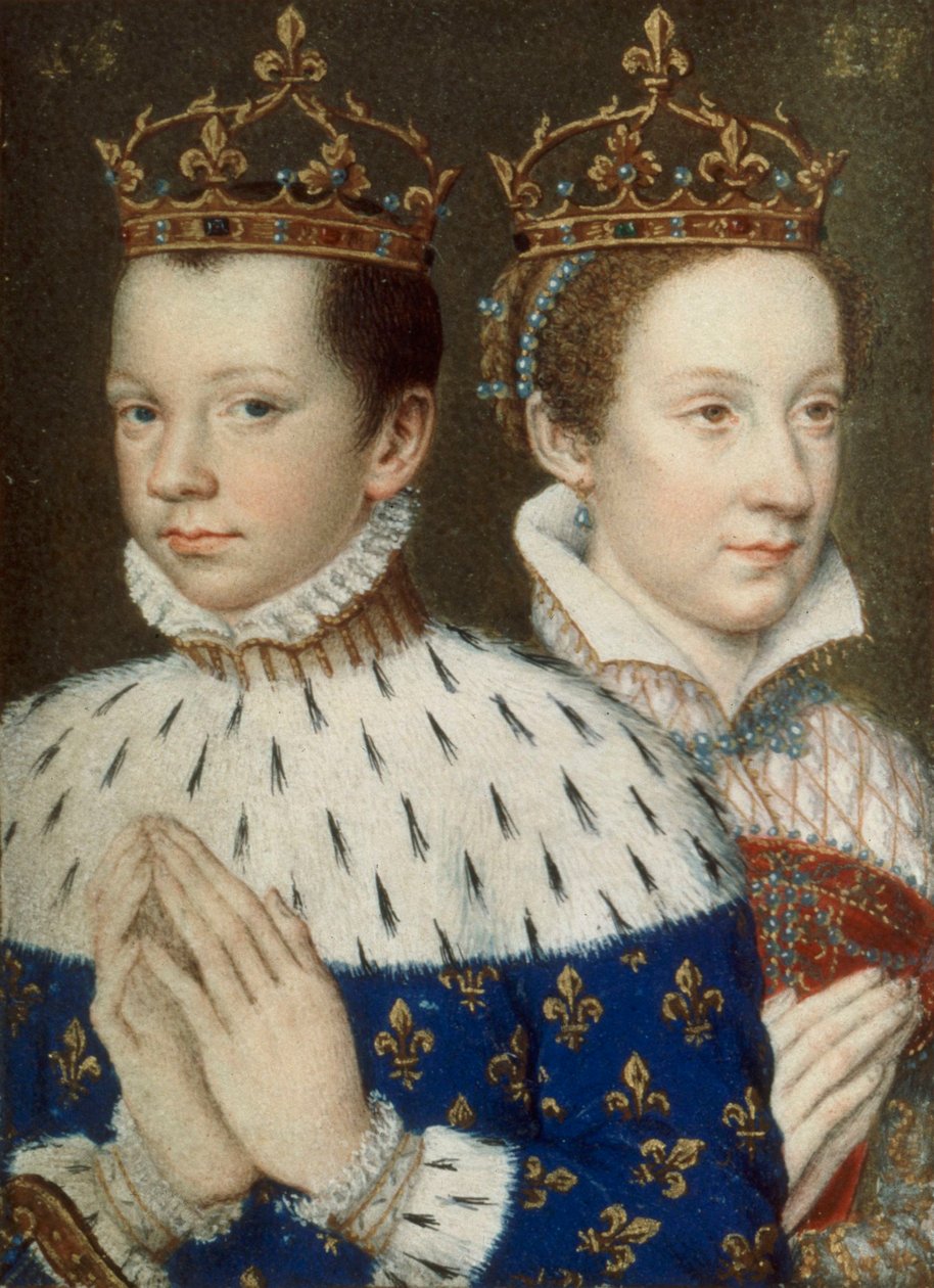 Francis II and Mary, Queen of Scots (cropped) by After François Clouet