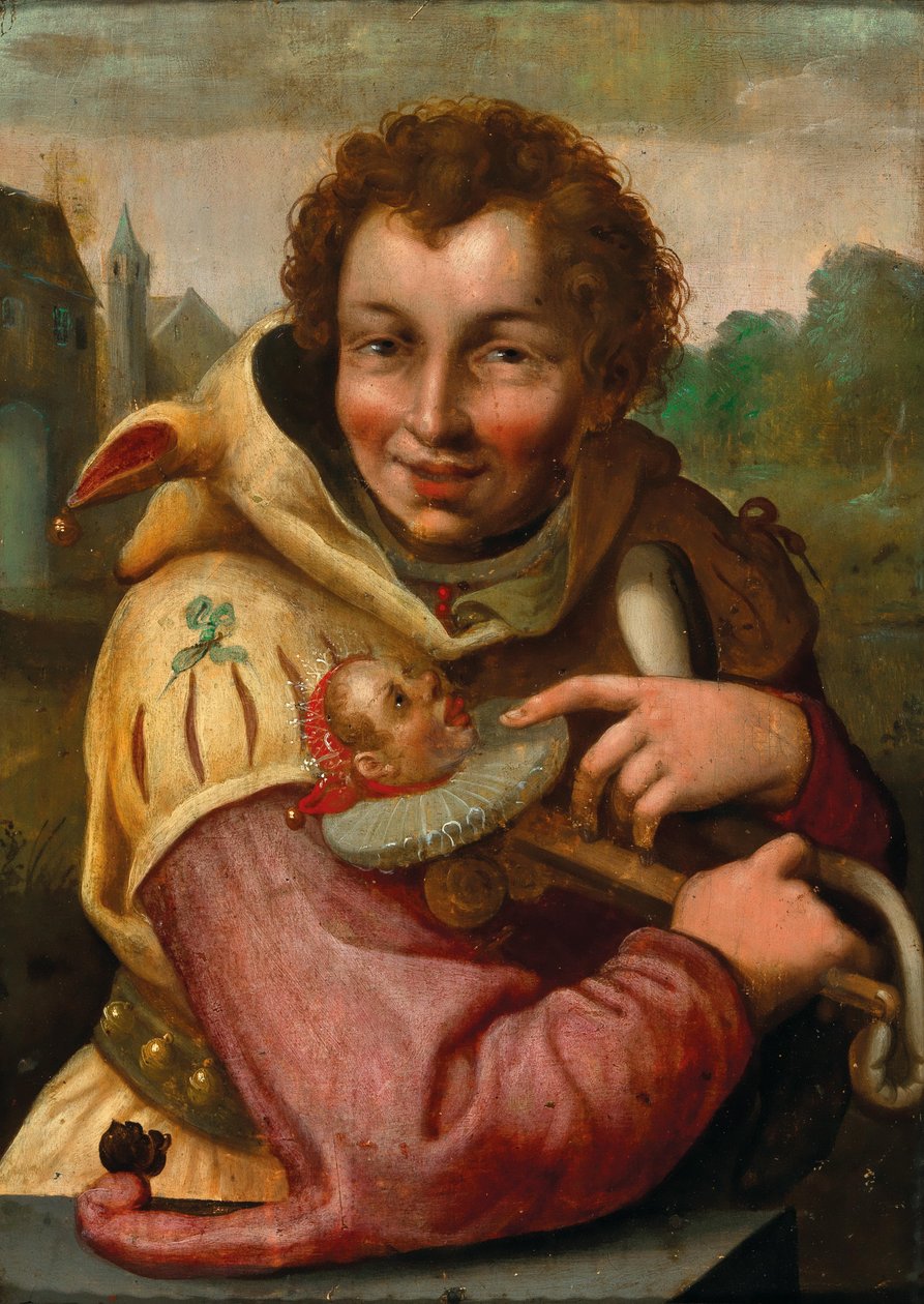 Jester with Marotte after Goltzius by after Hendrik Goltzius