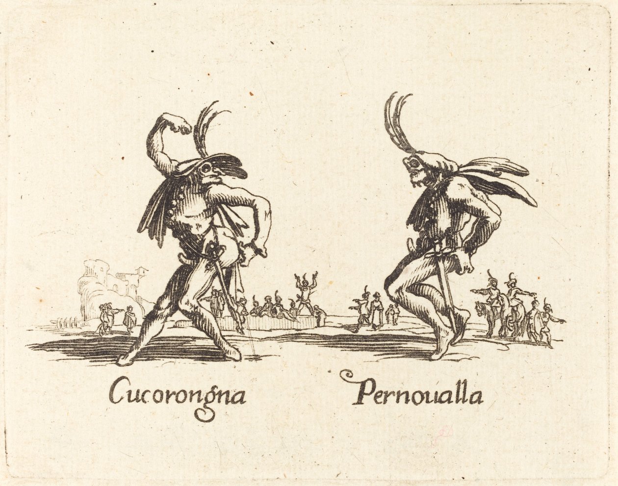 Cucorongna and Pernoualla by After Jacques Callot
