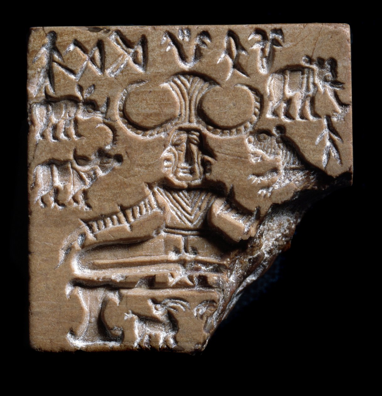 Shiva Pashupati Seal, Mohenjo-Daro, 2350-2000 BC (steatite) by Age Bronze