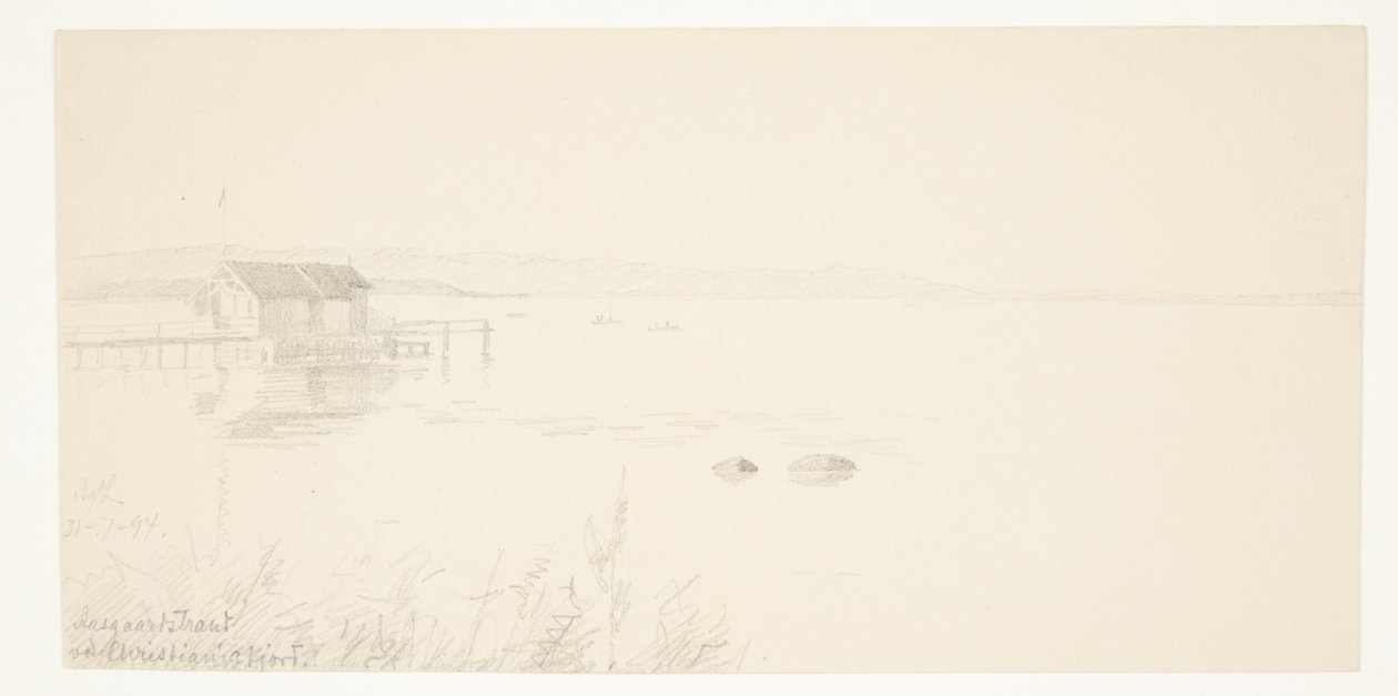 Aalsgaard Beach at Christianiafjord by Agnes Lunn