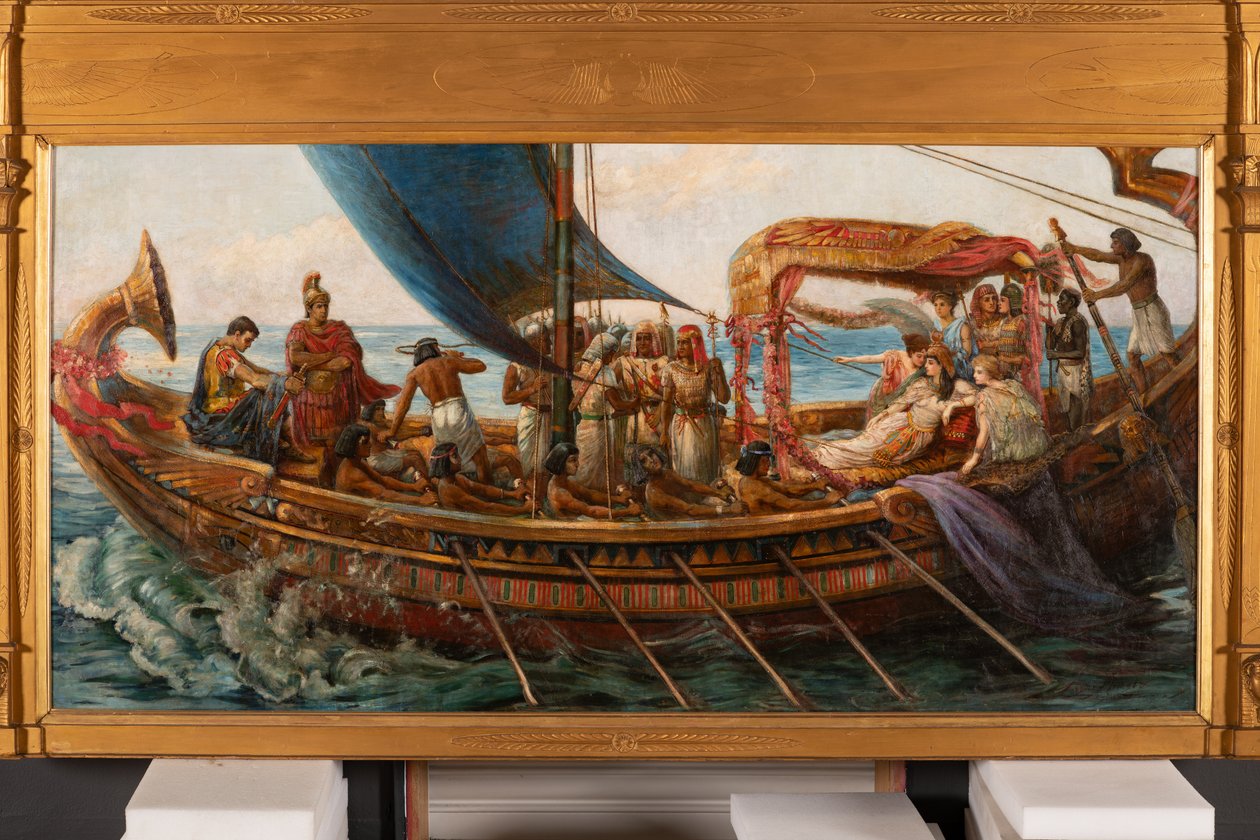 The Flight of Antony and Cleopatra from the Battle of Actium by Agnes Pringle