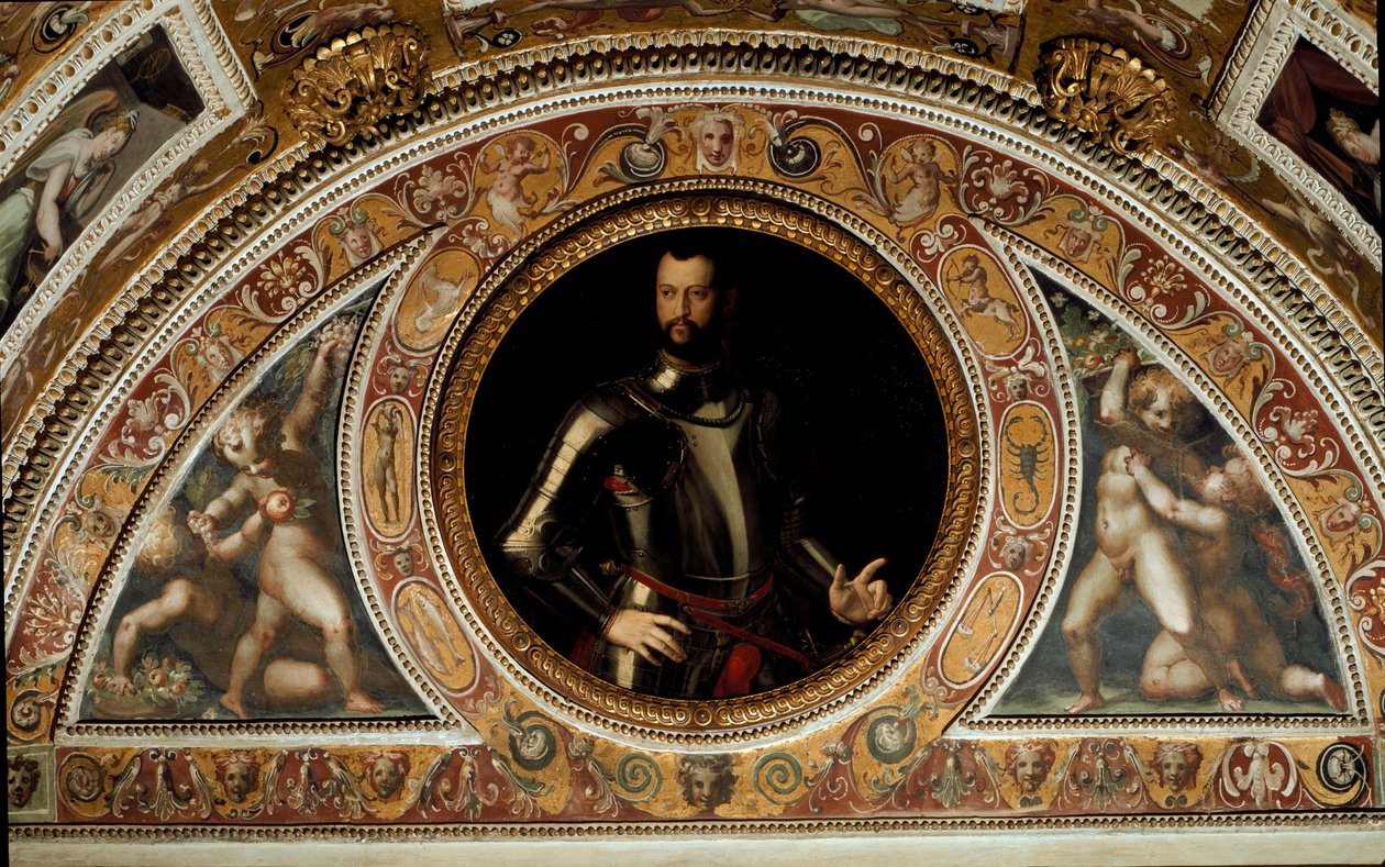 Portrait of Cosimo I di Medici, Grand Duke of Tuscany and Father of Francesco I by Agnolo (after) Bronzino