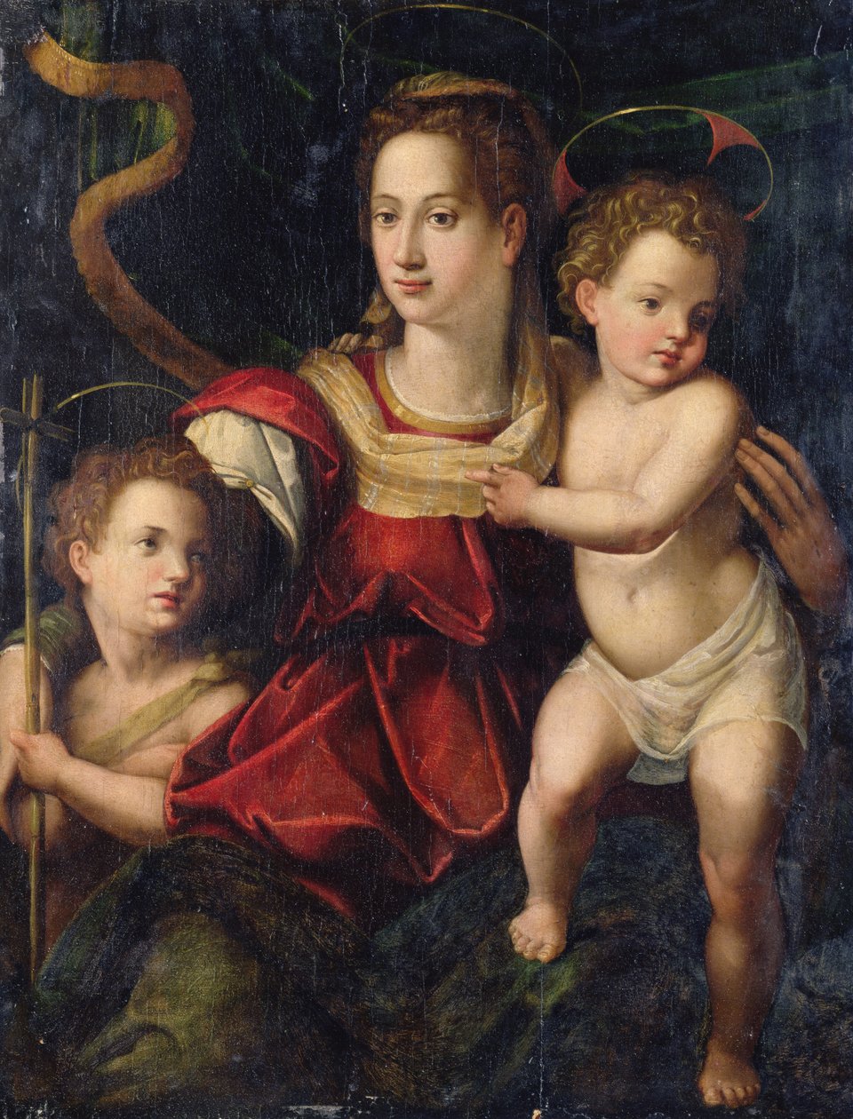 The Madonna and Child with the Infant Saint John the Baptist by Agnolo (after) Bronzino