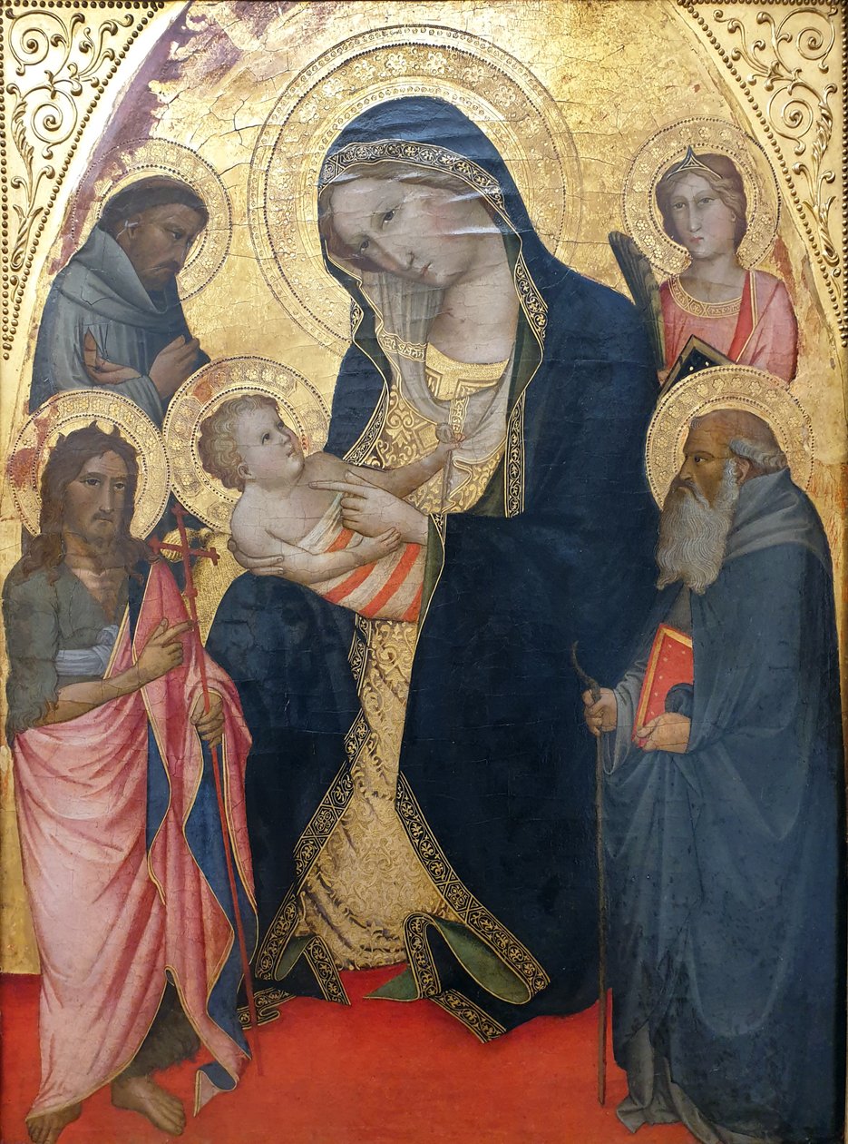 Madonna with the Child, St. John the Baptist, St. Francis, St. Anthony, and a Martyr by Agnolo Gaddi