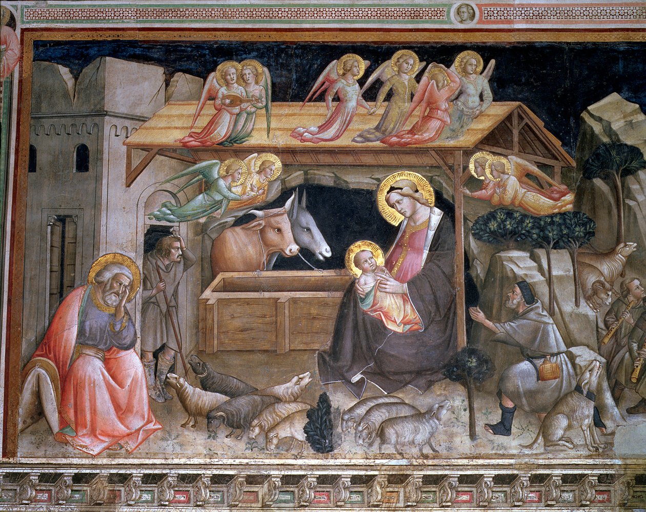 The Nativity (detail) by Agnolo Gaddi