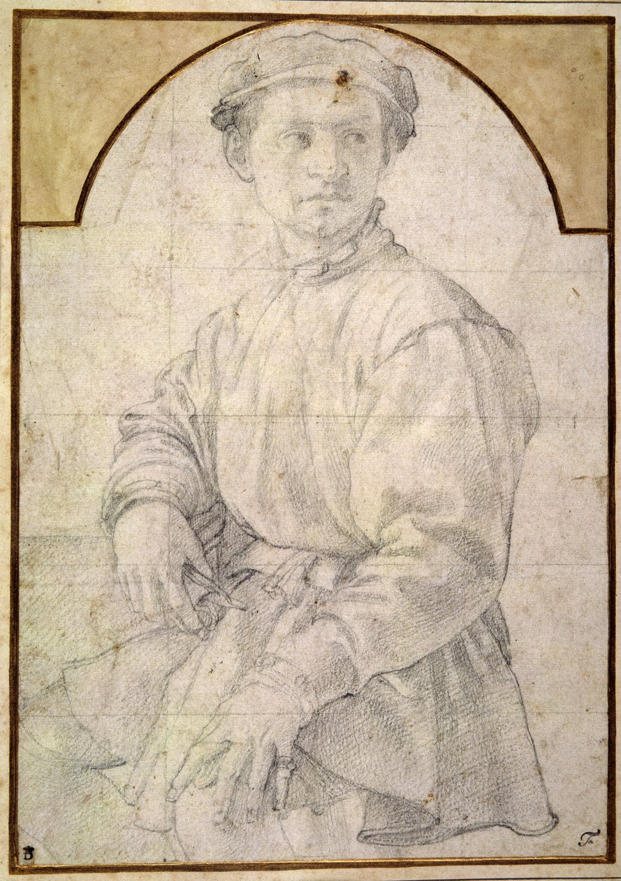 Study for a young man with a lute by Agnolo Bronzino