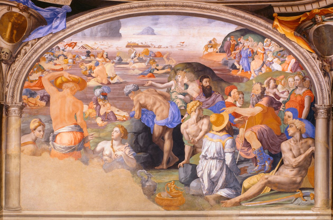 The crossing of the Red Sea, by Agnolo Bronzino (1503-1572) 1540-1545 by Agnolo Bronzino
