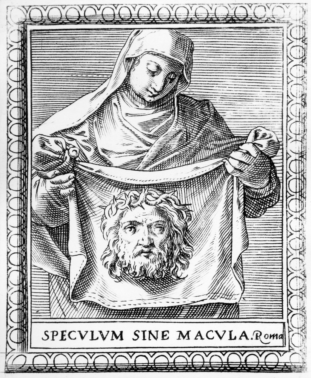 Veronica Holding the Sudarium, 1581 by Agostino Carracci