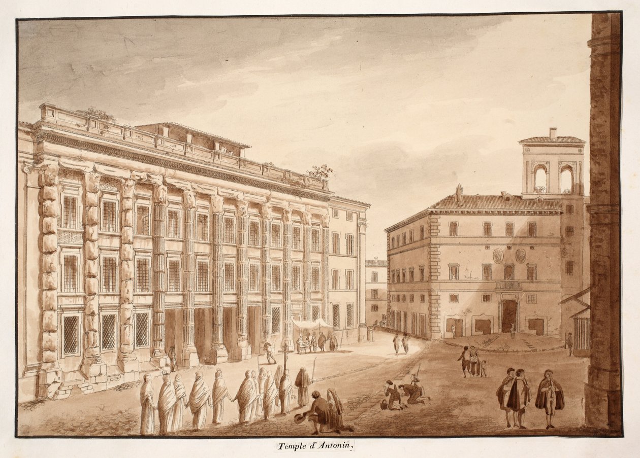 Antonine Temple, 1833 by Agostino Tofanelli