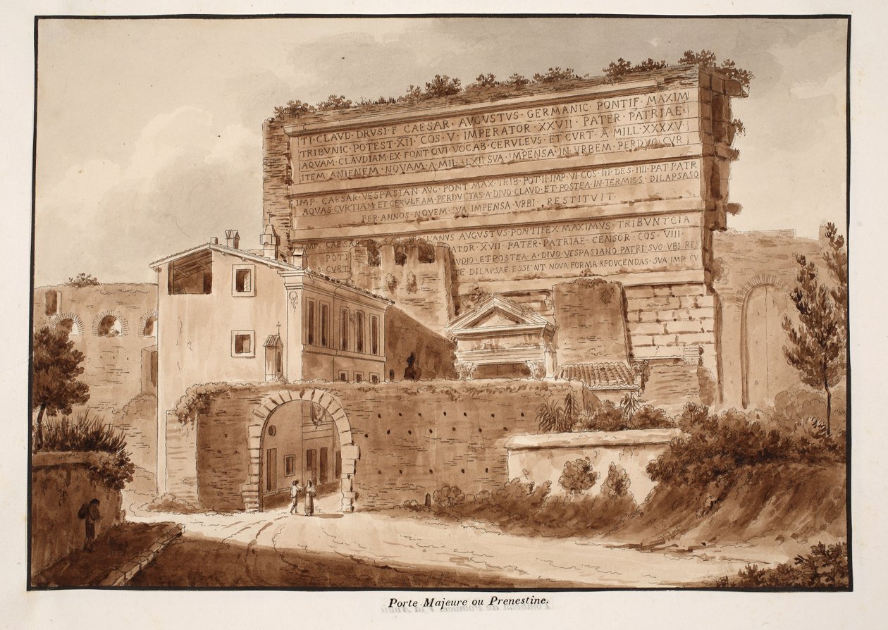 Porta Maggiore or Prenestina, 1833 by Agostino Tofanelli