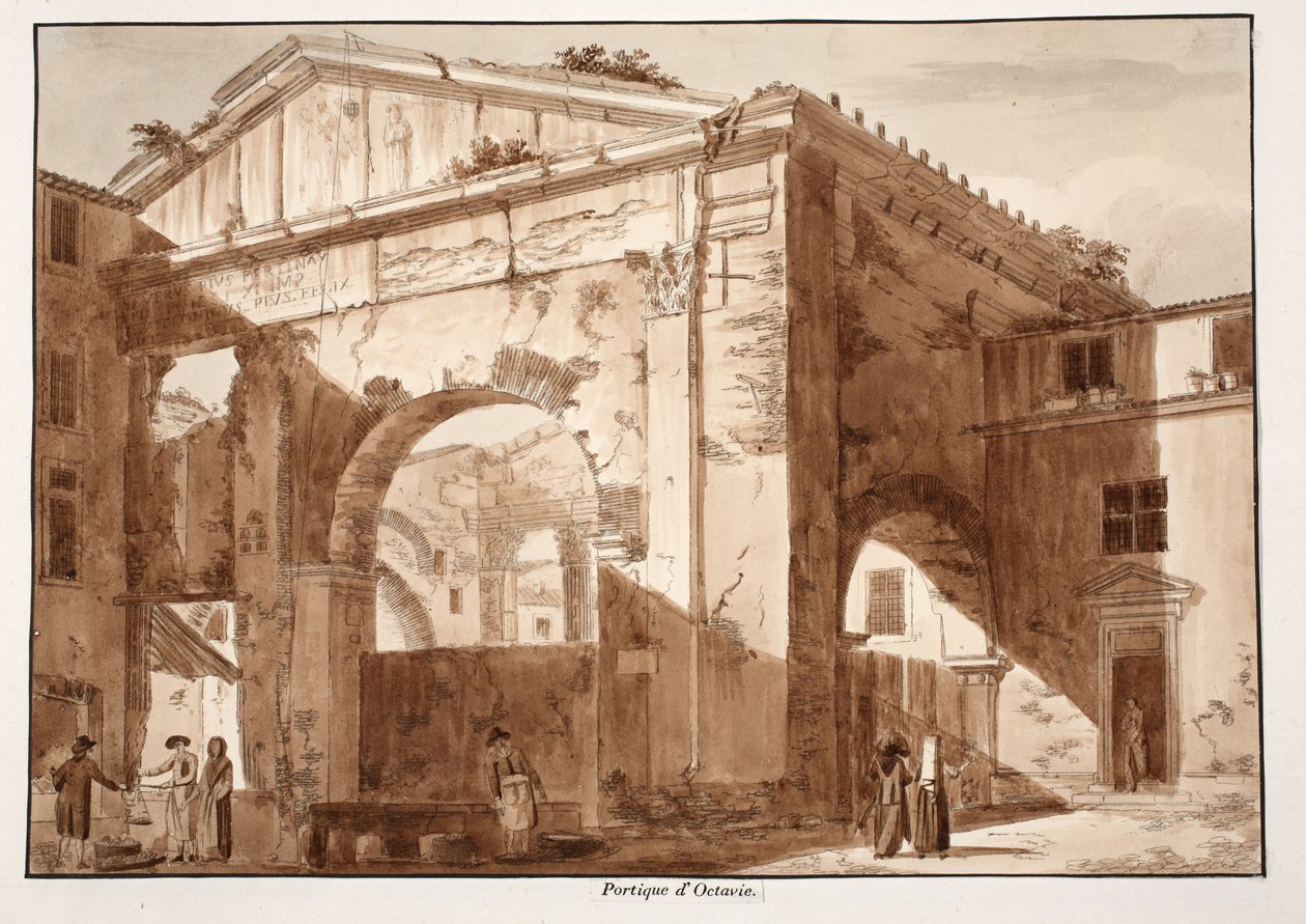 Portico of Octavia, 1833 by Agostino Tofanelli