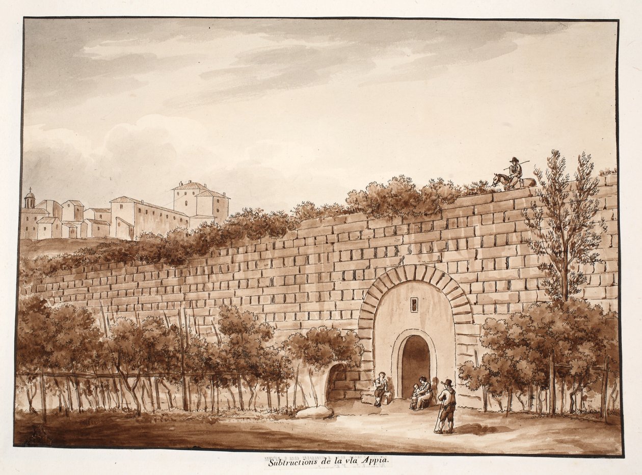 Substructions of the Via Appia, 1833 by Agostino Tofanelli