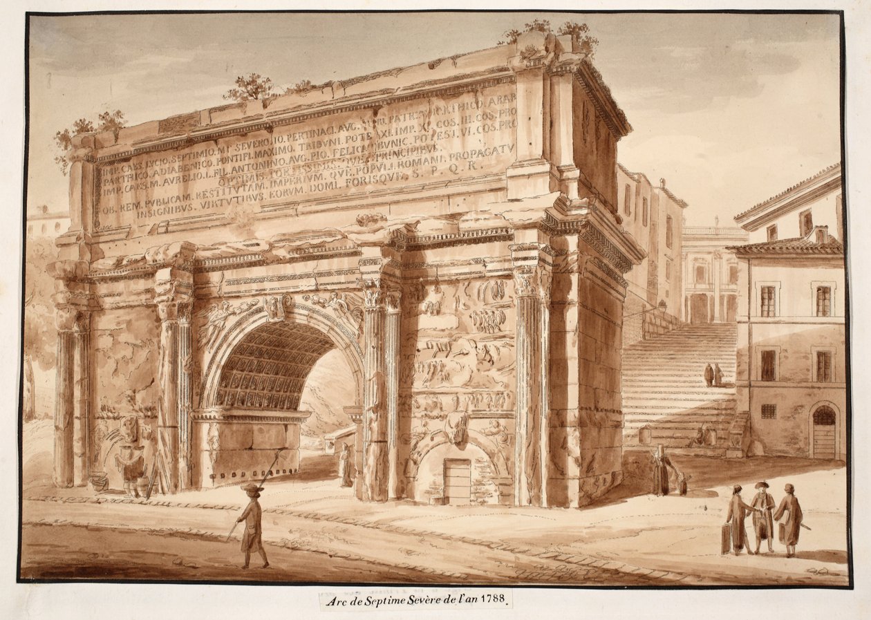 The Arch of Septimius Severus in the Year 1788, 1833 by Agostino Tofanelli