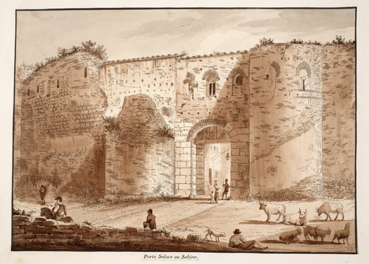 The Porta Salaria, or Sabine Gate by Agostino Tofanelli