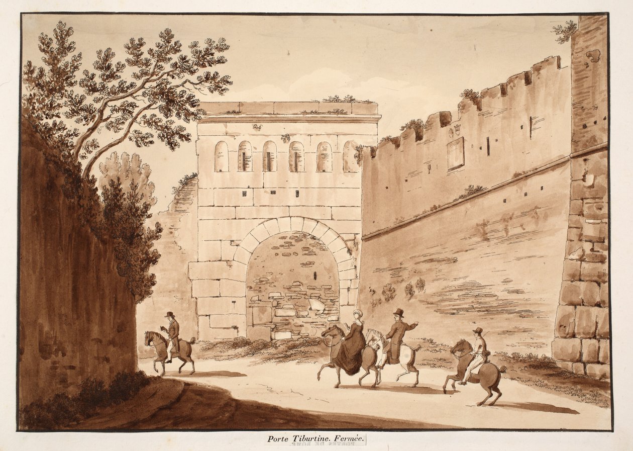 The Porta Tiburtina, Closed, 1833 by Agostino Tofanelli
