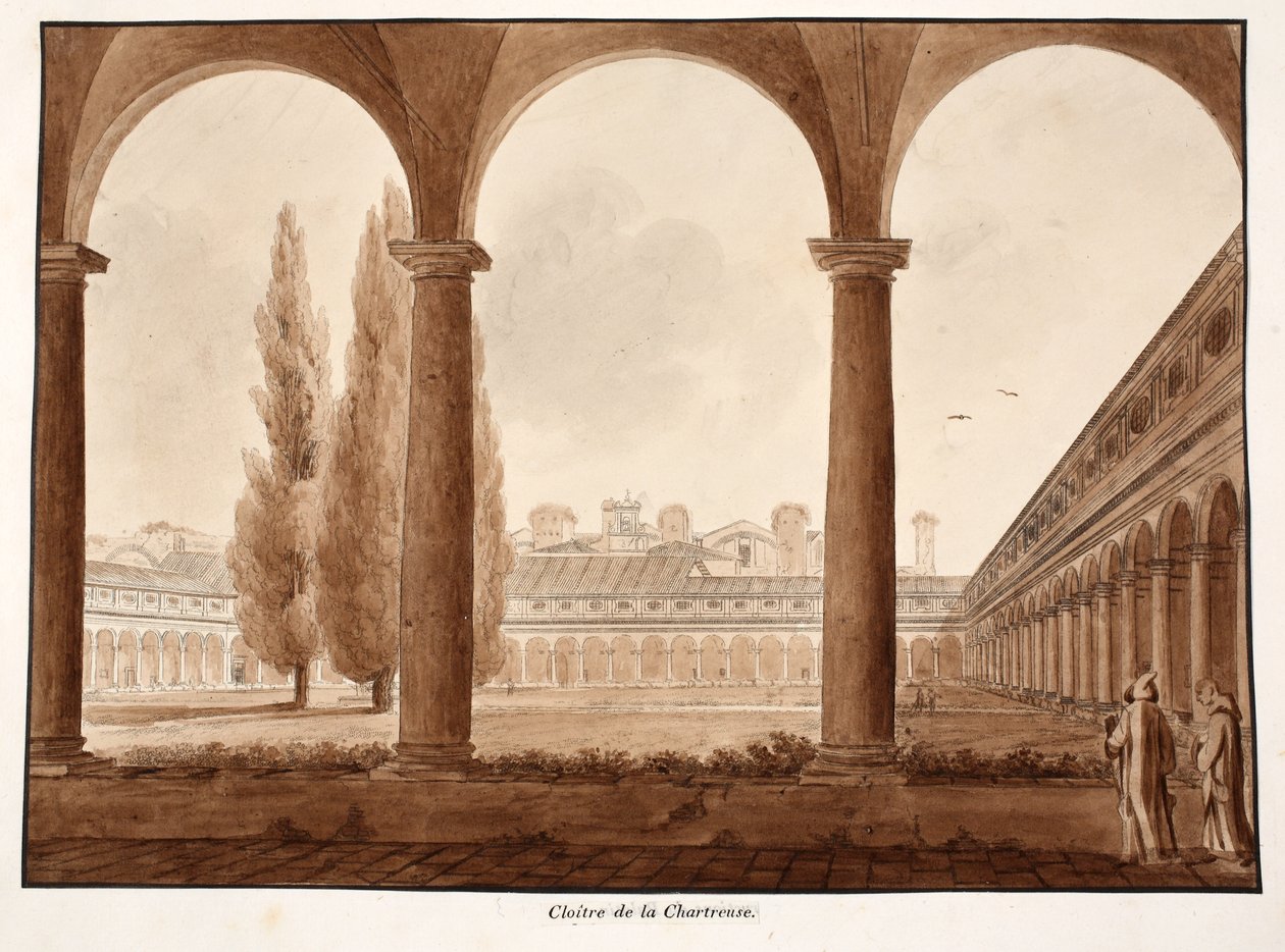 The Cloister of the Charterhouse by Agostino Tofanelli