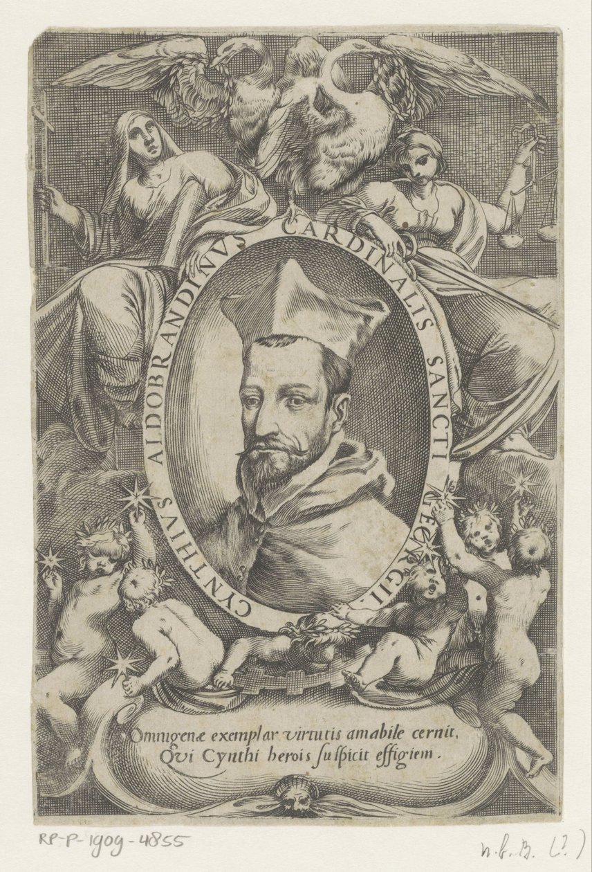 Portrait of Cardinal Cinzio Aldobrandini by Agostino Carracci (possibly)
