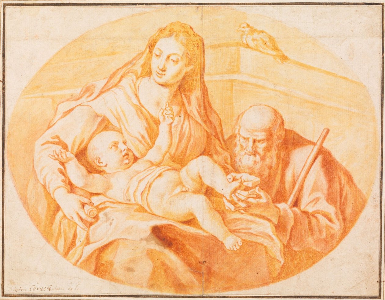 The Holy Family by Agostino Carracci