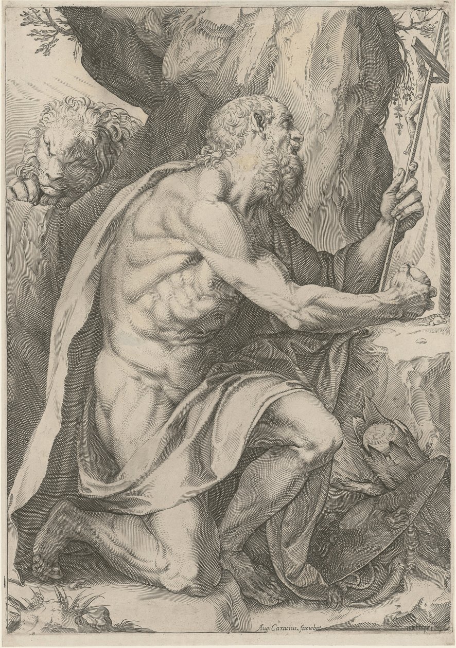 Saint Jerome by Agostino Carracci