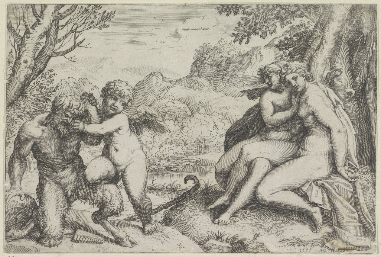 Love Conquers All by Agostino Carracci