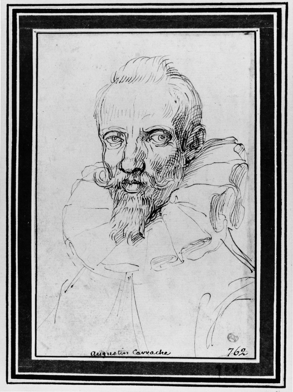 Portrait of a Bearded Man by Agostino Carracci