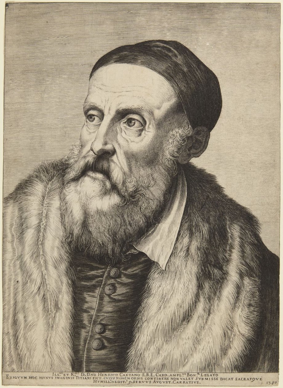 Titian (Bartsch 14 I; Calvesi/Casale 124) by Agostino Carracci