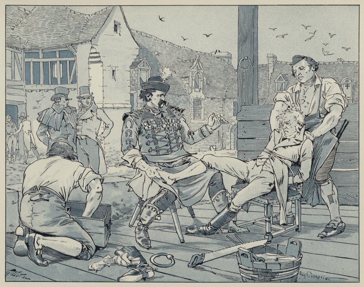 Illustration for La Dame de Gai-Fredon, Written by Quatrelles by Agostino Comerio