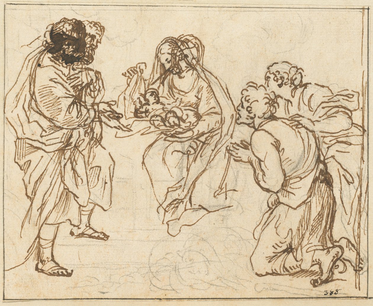 The Adoration of the Shepherds by Agostino Masucci