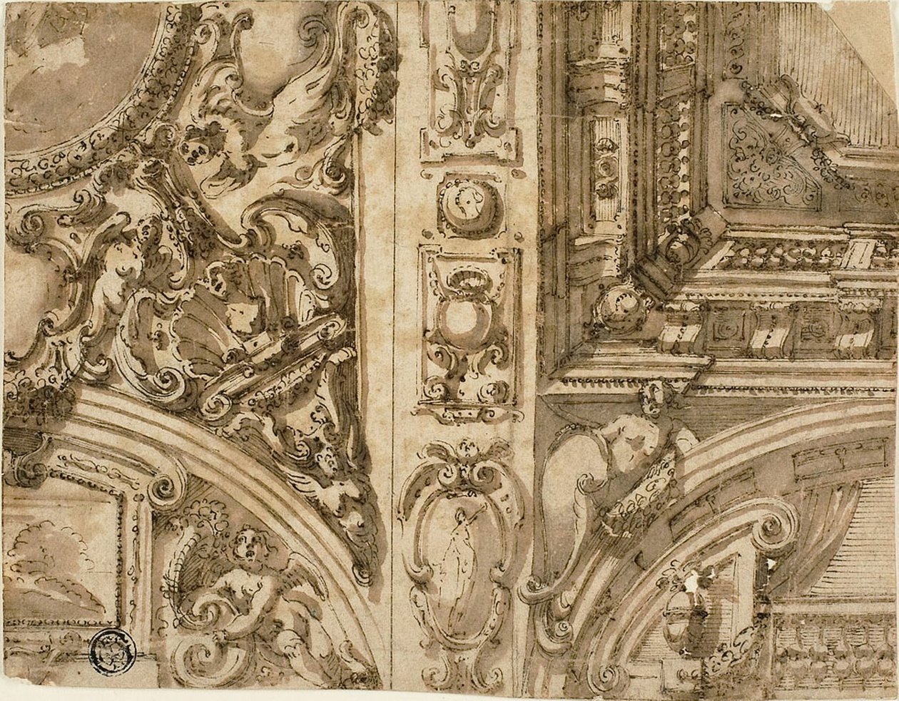 Illusionistic Ceiling Decoration by Agostino Mitelli
