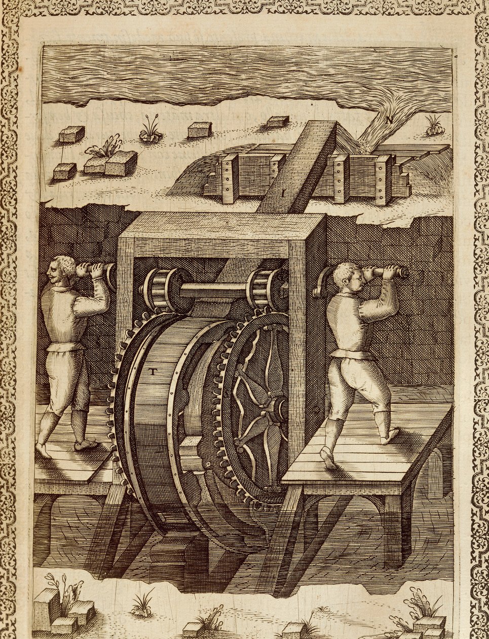Machine for the displacement of water by Agostino Ramelli