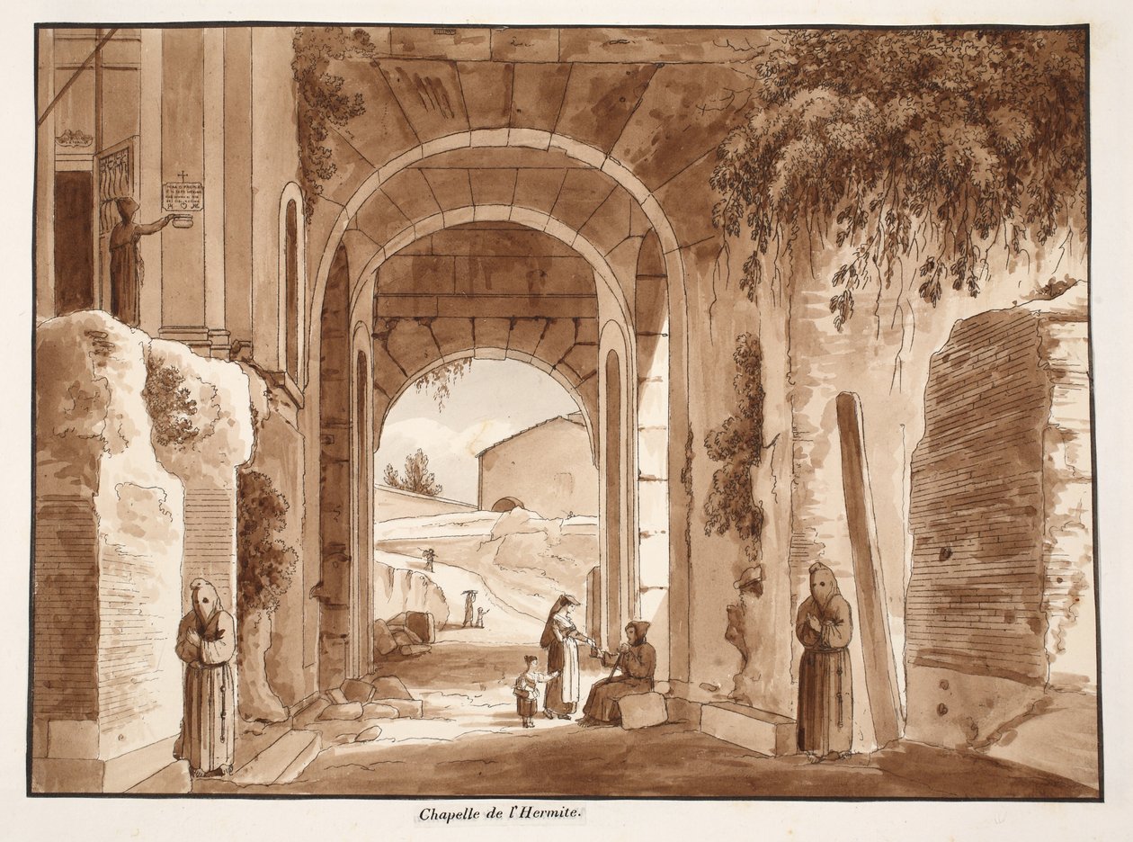 The Chapel of the Hermit in the Colosseum, 1833 by Agostino Tofanelli