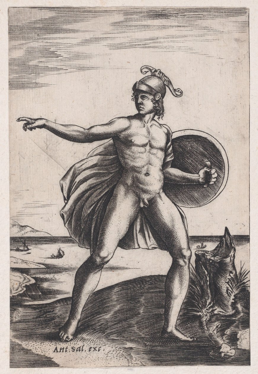 A Warrior by Agostino Veneziano