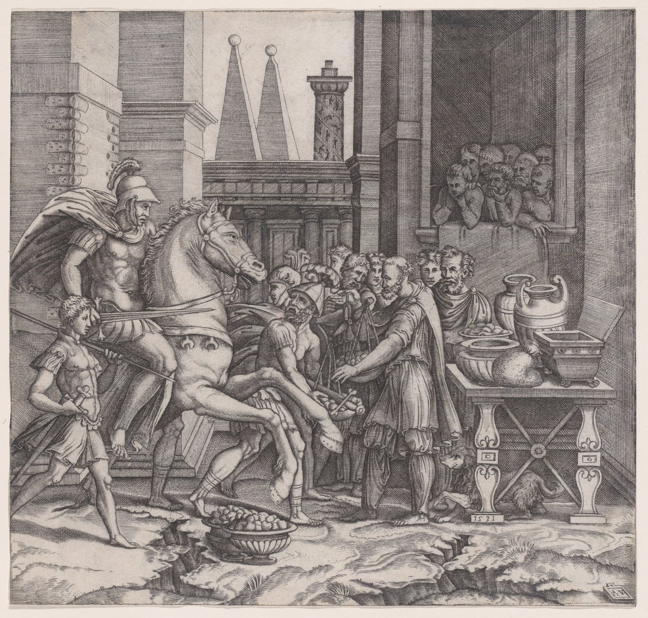 Camillus, 1531 by Agostino Veneziano