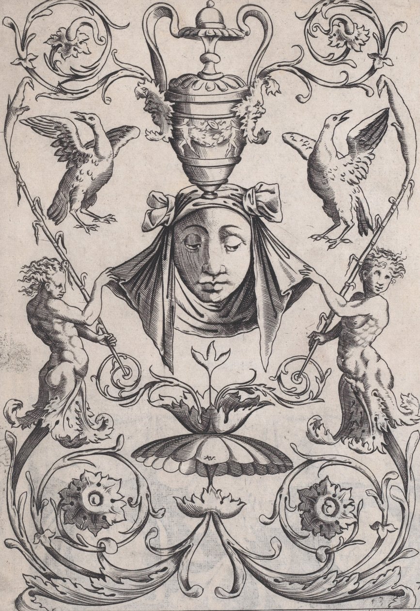Ornamental Panel, ca. 1514-36 by Agostino Veneziano